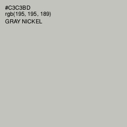 #C3C3BD - Gray Nickel Color Image